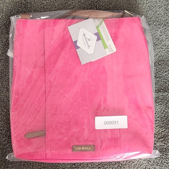 Vera Bradley Crossbody Nylon Bag with Leather Strap in Pink - NWT - Picture 15 of 15